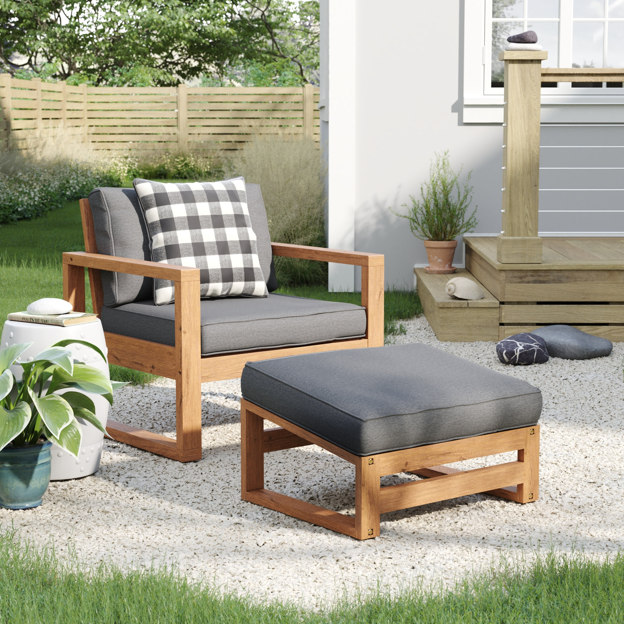 Deck chair footstool sale